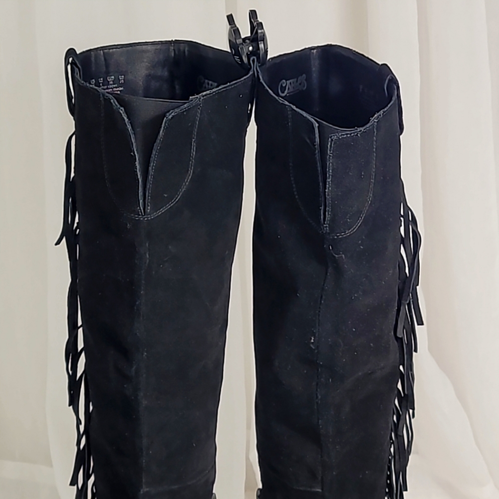 "Garrett" Black Suede Boots - Carlos by Carlos Santana - 8M - Picture 6 of 11